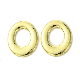 Rack Plating Brass Linking Ring, Flat Oval, Long-Lasting Plated, Cadmium Free & Lead Free
