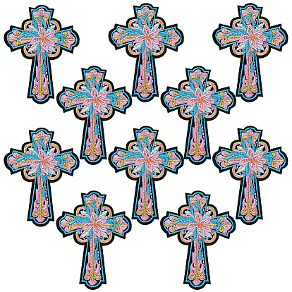 10 шт. компьютеризированная ткань для вышивки самоклеящиеся заплатки, наклеить патч, аксессуары для костюма, аппликация