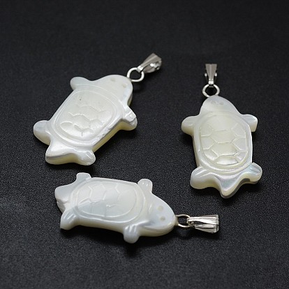 Подвески из раковины, с латунной фурнитурой , черепаха