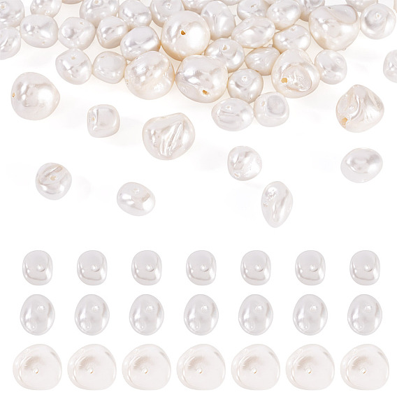 3 бусины из натурального культивированного пресноводного жемчуга, картофель