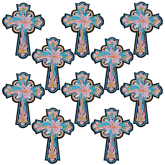 10 шт. компьютеризированная ткань для вышивки самоклеящиеся заплатки, наклеить патч, аксессуары для костюма, аппликация