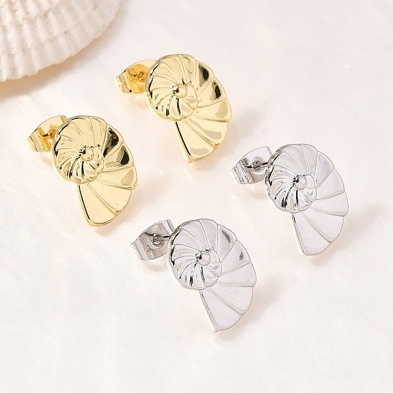 Латунь серьги, раковина