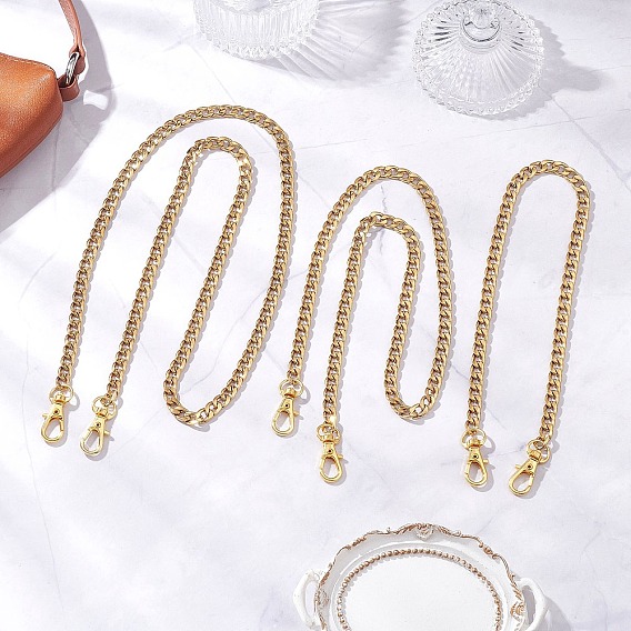 3 шт. 3 размеры 304 цепочки для сумочек из нержавеющей стали, Сплав с застежками