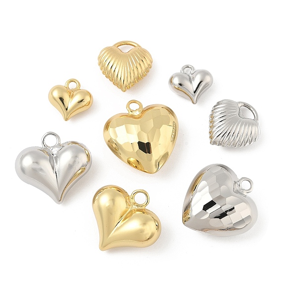 Подвески сердце латуни, стойки покрытие, долговечный, без кадмия и без свинца