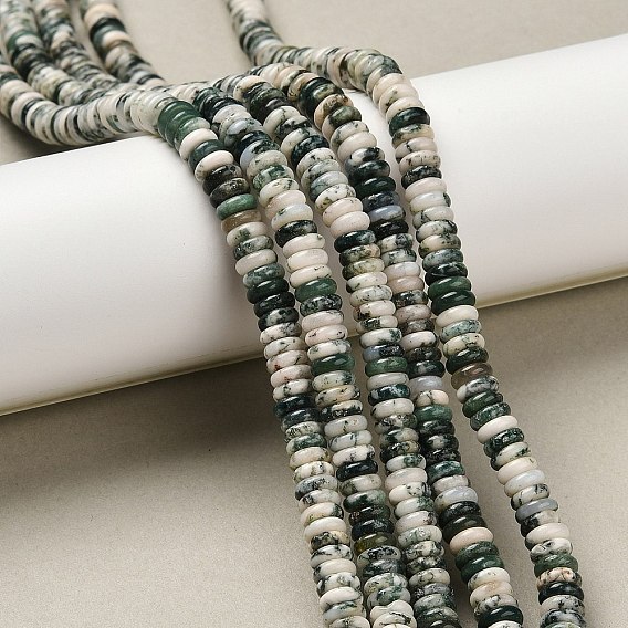 Натурального дерева агат бисер нитей, Heishi бусы, рондель