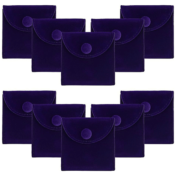 Бархатные сумки для ювелирных изделий, Подарочные мешочки для ювелирных изделий с застежками-кнопками