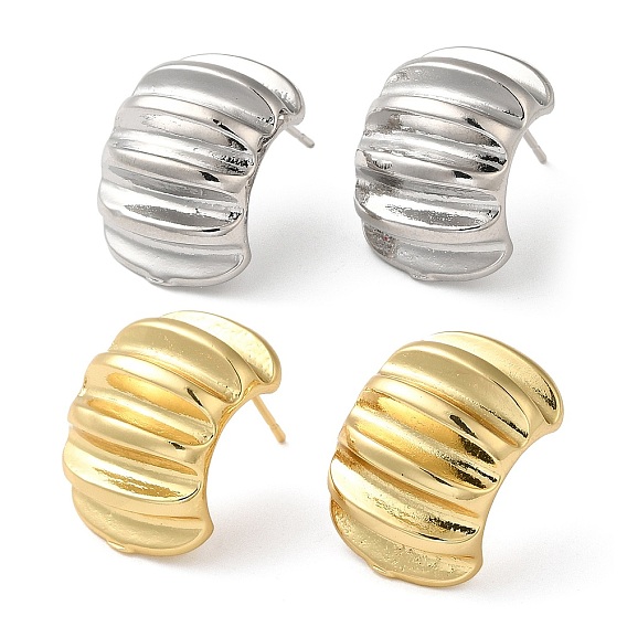 Прямоугольные серьги-гвоздики из латуни с покрытием стойки для женщин, без свинца и без кадмия, долговечный