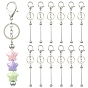 10 шт. брелок из сплава с бусинами для изготовления ювелирных изделий своими руками, С застежками из омаров сплава и железным кольцом