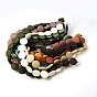Flat Round Dyed Natural Lava Rock Beads Strands