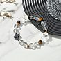 8 Круглые натуральные кварцевые кристаллы, тигровый глаз и окрашенная синтетическая бирюза, черные крестообразные браслеты из бусин для женщин и мужчин