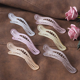 Colorful frosted clip headdress for back of head hairdo side clip fashionable duckbill clip versatile hair accessory one-word clip