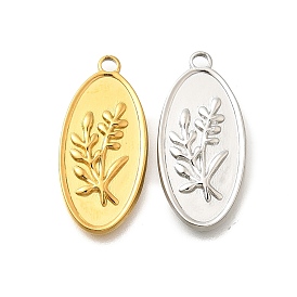 304 подвески из нержавеющей стали, овал с подвесками в виде листьев, анти-тускнение