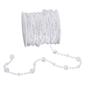 13м круглые акриловые подвесные хрустальные бусины, цепочка-гирлянда, дверная занавеска, подарок на свадьбу