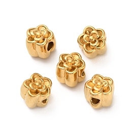 304 из нержавеющей стали бусы, цветок, ионное покрытие (ip)