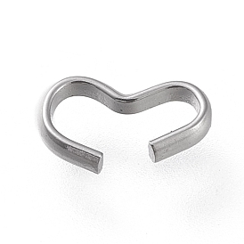 304 Stainless Steel Quick Link Connectors, Chain Findings, Number 3 Shaped Clasps