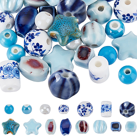 66шт 15 стили фарфоровые бусины ручной работы
