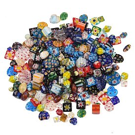 Handgefertigte Millefiori-Glasperlen, Mischformen