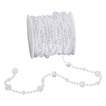 13м круглые акриловые подвесные хрустальные бусины, цепочка-гирлянда, дверная занавеска, подарок на свадьбу