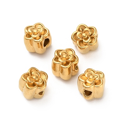 304 из нержавеющей стали бусы, цветок, ионное покрытие (ip)