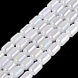Electroplate Imitation Jade Glass Beads Strands, Jujube, AB Color Plated
