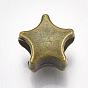 CCB Plastic European Beads, Large Hole Beads, Star