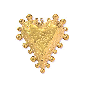 Кованые 304 подвески из нержавеющей стали, подвеска в форме сердца, украшенная стразами, ионное покрытие (ip), долговечный