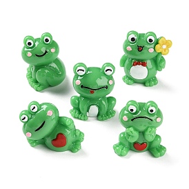 Cartoon Cute Resin 3D Frog Figurines, for Home Office Desktop Decoration