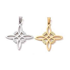 304 Stainless Steel Hollow Pendants, Knot