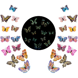 ARRICRAFT PVC Luminous Butterfly Wall Decorations, Ornament Accessories, 3D Butterfly