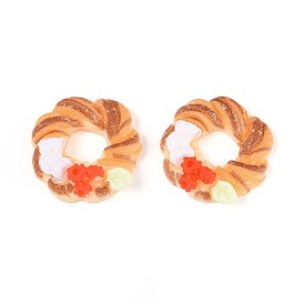 Непрозрачные кабошоны из смолы, пончик