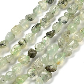 Natural Prehnite Beads Strands, Nuggets, Tumbled Stone