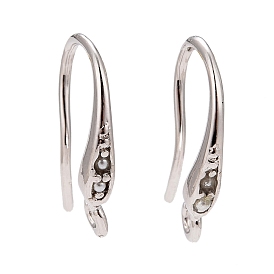 Rack Plating Brass Earring Hooks, with Acrylic & Vertical Loops, Cadmium Free & Lead Free & Nickle Free