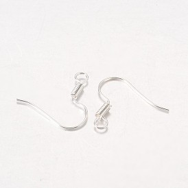 Iron Earring Hooks, with Horizontal Loop, Cadmium Free & Lead Free, Ear Wire