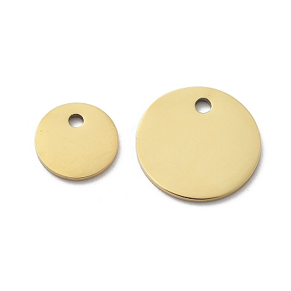 304 прелести нержавеющей стали, плоский круглый шарм, ионное покрытие (ip)