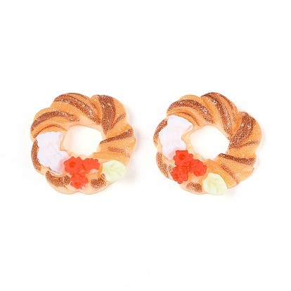 Непрозрачные кабошоны из смолы, пончик