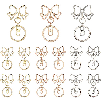 18шт 3 цвета сплава брелок застежки, бантом
