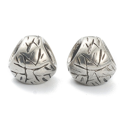 304 Stainless Steel European Beads, Large Hole Beads