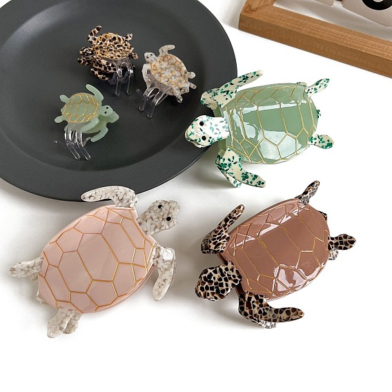 Заколки для волос из ацетата целлюлозы черепаха коготь, аксессуары для волос для женщин и девочек