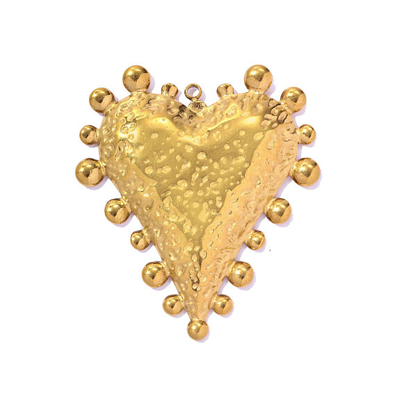 Кованые 304 подвески из нержавеющей стали, подвеска в форме сердца, украшенная стразами, ионное покрытие (ip), долговечный