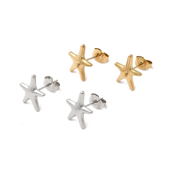 304 из нержавеющей стали серьги, морская звезда