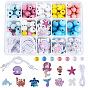 DIY Ocean Bracelet Making Kits, including Dyed Wood Beads, ABS Plastic Imitation Pearl Beads & Polyester Elastic Hang Tag