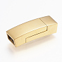 304 Stainless Steel Magnetic Clasps with Glue-in Ends, Rectangle