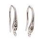Rack Plating Brass Earring Hooks, with Acrylic & Vertical Loops, Cadmium Free & Lead Free & Nickle Free