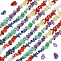 2 нити чакра натуральные смешанные драгоценные камни бусины нити, с синтетическими стеклянными бусинами, смешанные окрашенные и неокрашенные