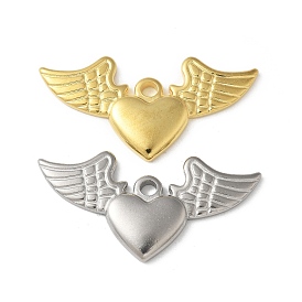 304 подвески из нержавеющей стали, ионное покрытие (ip), сердце с крыла прелести