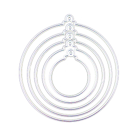 Circle Frame Carbon Steel Cutting Dies Stencils, for DIY Scrapbooking/Photo Album, Decorative Embossing DIY Paper Card