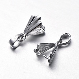 Recogida de hielo colgante de arrastre y fianzas de plata de ley, 15x5 mm, agujero: 2.7x4 mm, pin: 0.8 mm