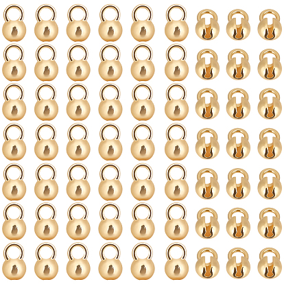 80шт. латунные наконечники бусин, Калотте заканчивается, крышка узла