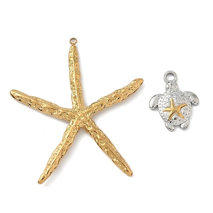 Серия океан 304 подвески из нержавеющей стали, черепаха и морская звезда