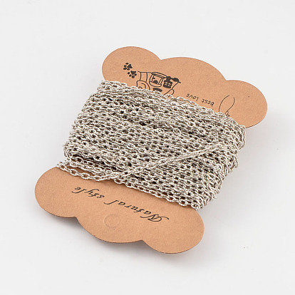 Железо текстурированные кабельные цепи, несварные, с катушкой, овальные